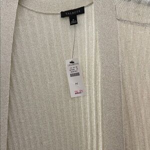 Talbots Shimmering Cream Open Cardigan